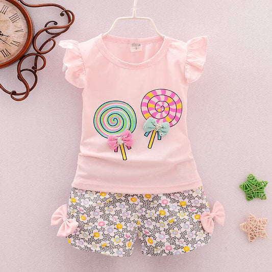 Clothing Cotton Girls Issued Girls Cartoon Two-Piece Korean Children's Clothing Cotton Girls Issued J&E Discount Store 