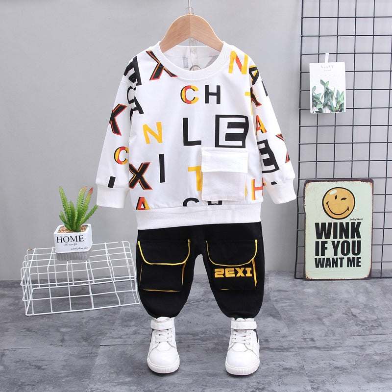 Long-sleeved Sweatshirt Sports Children' Long-sleeved Sweatshirt Sports Children's Suit Two J&E Discount Store 