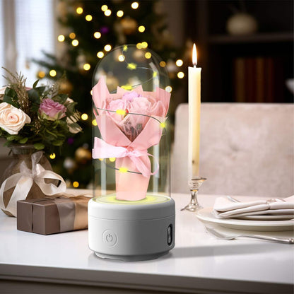 Bluetooth Speaker Gift Rose Luminous Night Light Ornament 2 In 1 Bouquet LED Light And Bluetooth Speaker Gift Rose Luminous Nigh J&E Discount Store 