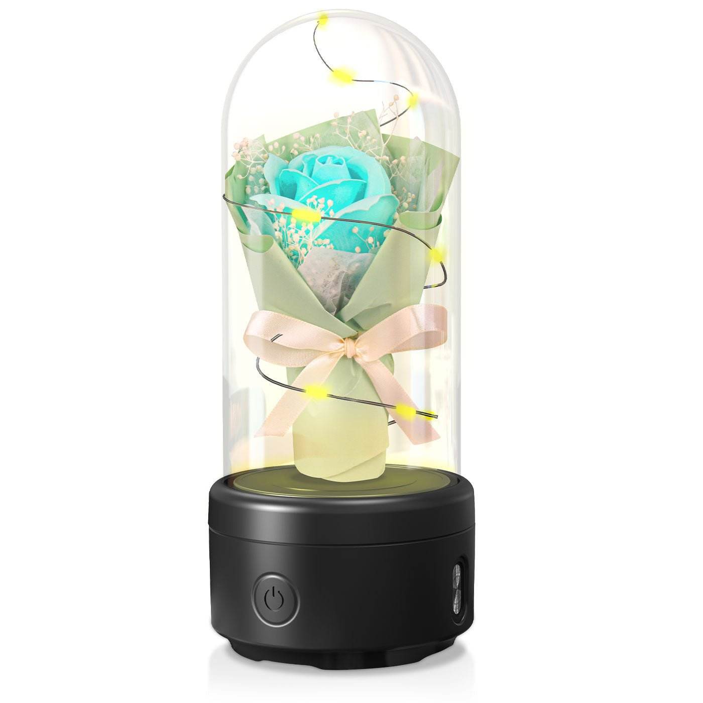 Bluetooth Speaker Gift Rose Luminous Night Light Ornament 2 In 1 Bouquet LED Light And Bluetooth Speaker Gift Rose Luminous Nigh J&E Discount Store 