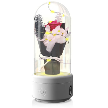 Bluetooth Speaker Gift Rose Luminous Night Light Ornament 2 In 1 Bouquet LED Light And Bluetooth Speaker Gift Rose Luminous Nigh J&E Discount Store 