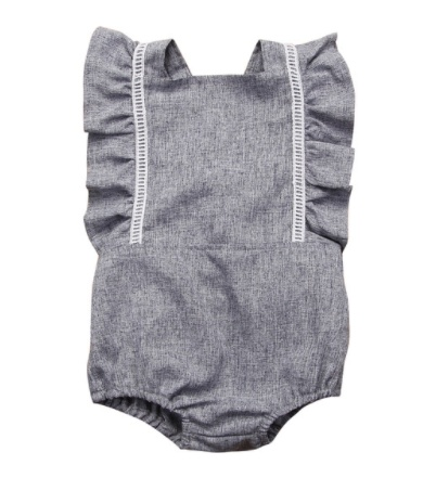 Linen Back Buckle Baby Rompers Linen Back Buckle Baby Rompers J&E Discount Store 