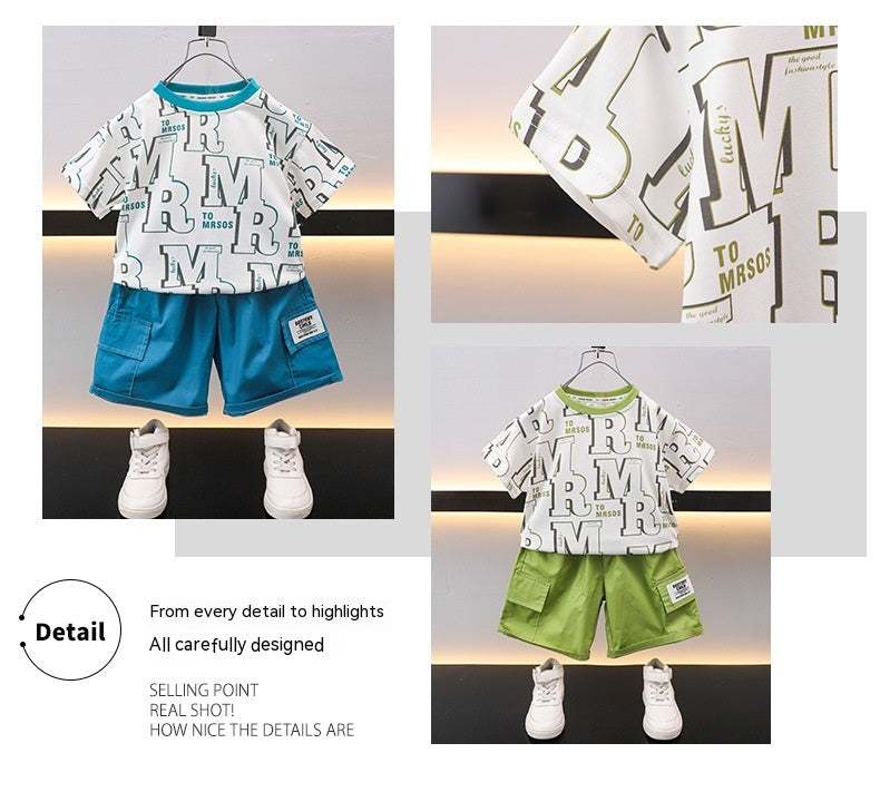 Fashionable Children's T-shirt & Shorts Two-piece Set