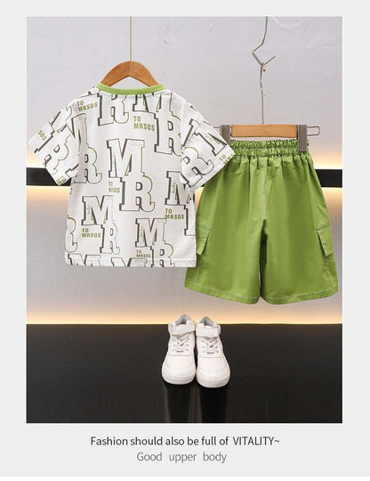 Fashionable Children's T-shirt & Shorts Two-piece Set