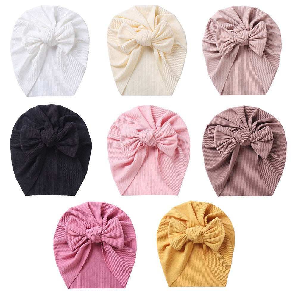 Square Bow Baby Thread Cotton Pullover Hat New Square Bow Baby Thread Cotton Pullover Hat J&E Discount Store 