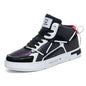 High-top Color Matching Lace High-top Color Matching Lace Up Casual Sneakers J&E Discount Store 