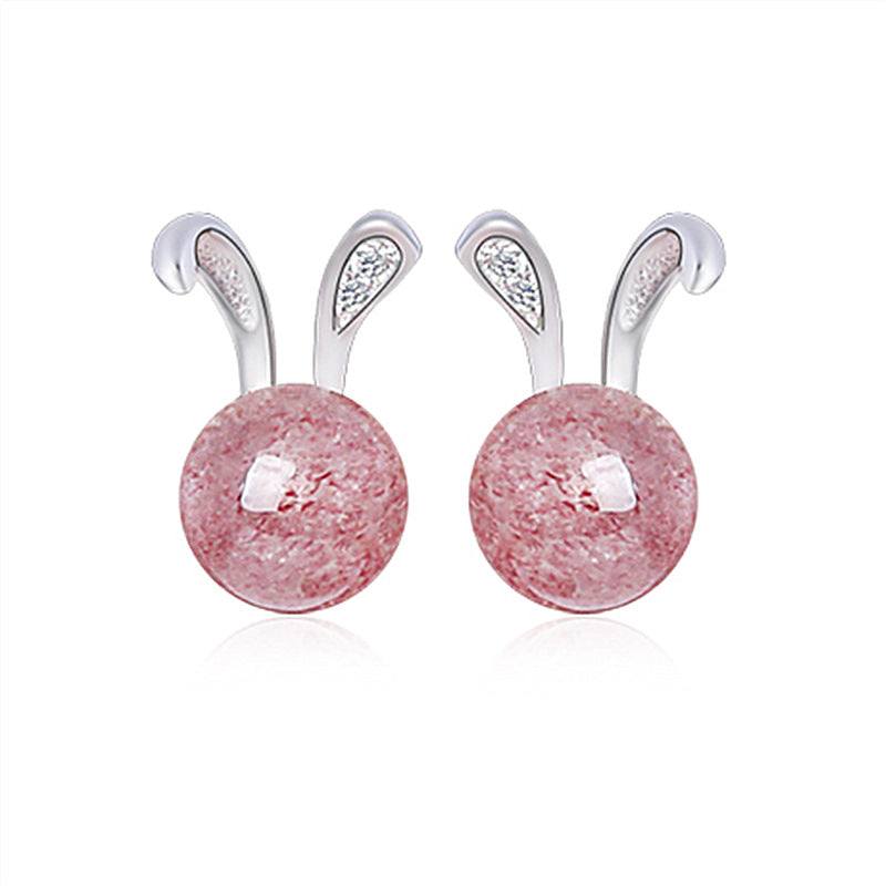 Rabbit Earring Jewelry 925 Silver Pearls Stud Earing Rabbit Earring Jewelry 925 Silver Pearls Stud Earing For Kids Children J&E Discount Store 