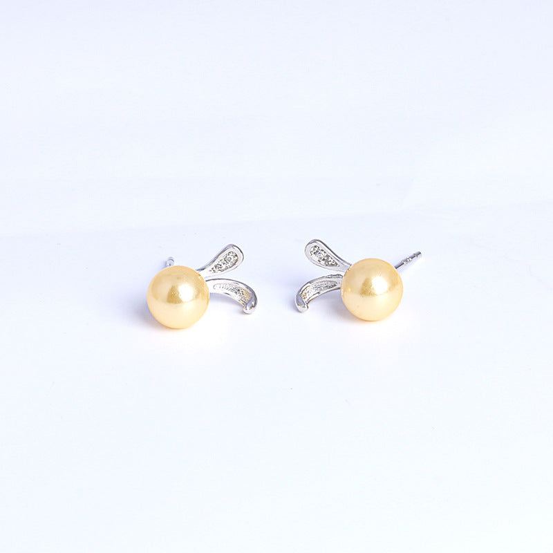 Rabbit Earring Jewelry 925 Silver Pearls Stud Earing Rabbit Earring Jewelry 925 Silver Pearls Stud Earing For Kids Children J&E Discount Store 