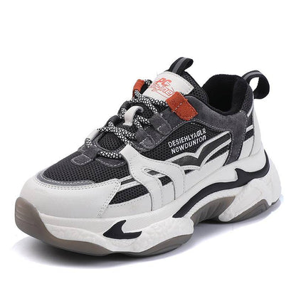 White Black and orange trim daddy sneaker