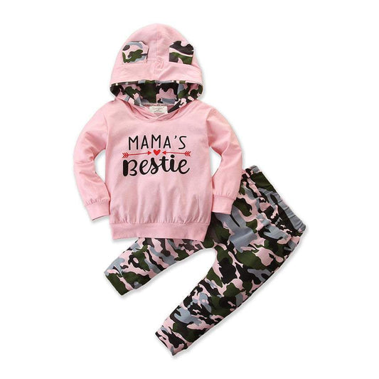 Autumn Hooded Sweater Small Suit Ins Type Female Baby Camouflage 2 Piece Set Girls Spring And Autumn Hooded Sweater Small Suit Ins Type Female Baby J&E Discount Store 