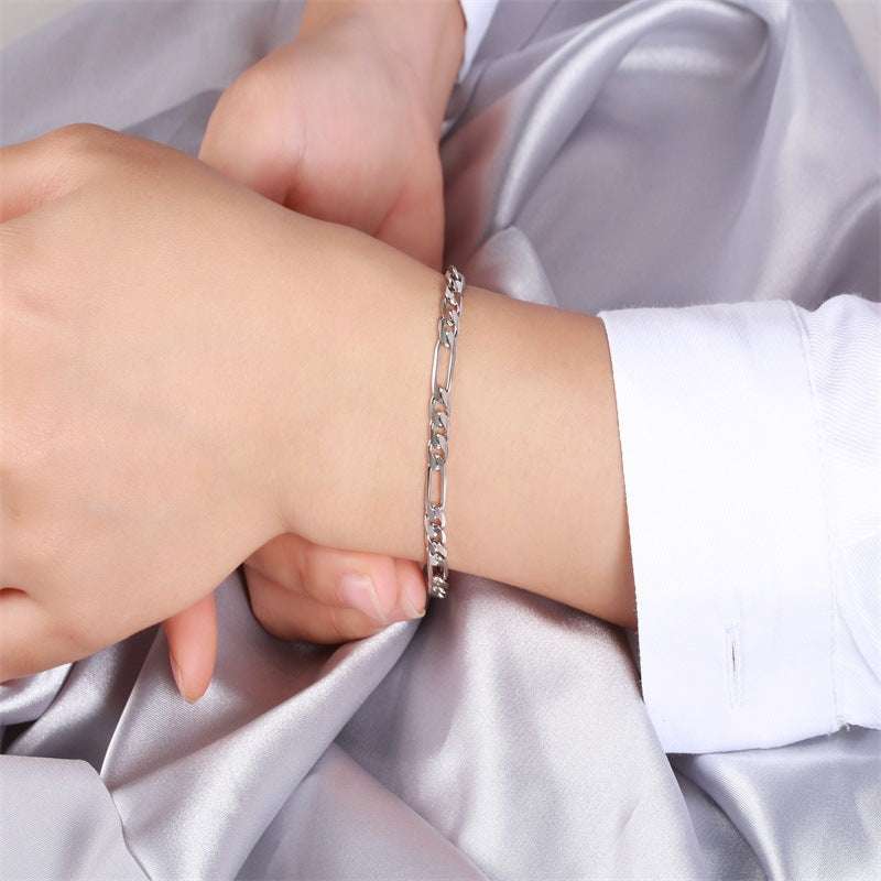 S925 Sterling Silver Bracelet 5mm33mm Figaro Chain Choker S925 Sterling Silver Bracelet 5mm33mm Figaro Chain Choker J&E Discount Store 