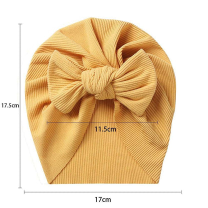 Square Bow Baby Thread Cotton Pullover Hat New Square Bow Baby Thread Cotton Pullover Hat J&E Discount Store 