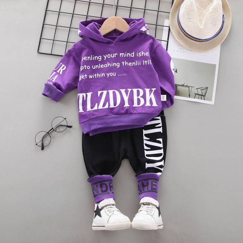 Long-sleeved Sweatshirt Sports Children' Long-sleeved Sweatshirt Sports Children's Suit Two J&E Discount Store 