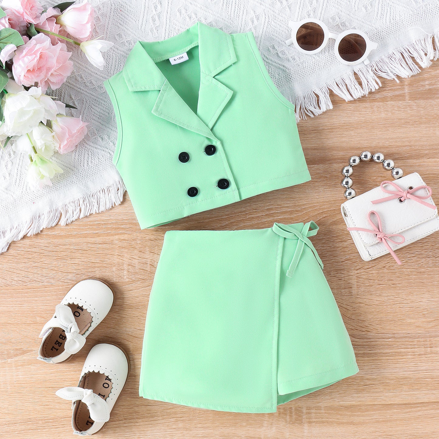 Candy Color Vest Suit Top Skirt Suit Girl's Candy Color Vest Suit Top Skirt Suit J&E Discount Store 