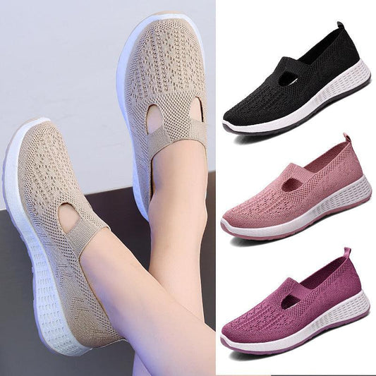 Shallow Mouth Mesh Breathable Old Beijing Cloth Shoes Women's Shallow Mouth Mesh Breathable Non-slip J&E Discount Store 