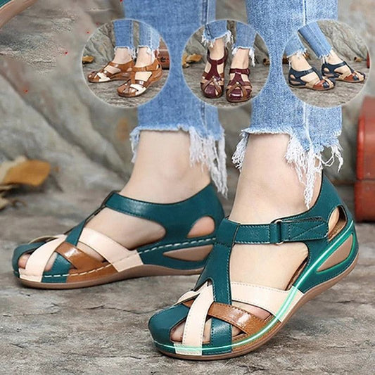 Summer Sandals Waterproof Mixed-color Design Wedges Shoes Women Summer Sandals Waterproof Mixed-color Design Wedges Shoes Women J&E Discount Store 