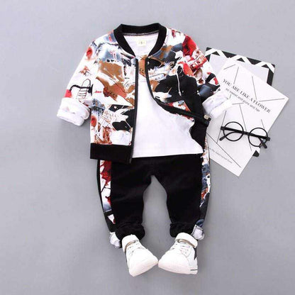 Abstract Print Fashion Three-Piece set - J&E Discount Store