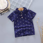 Korean Short Sleeve Anchor Print Little Boy's Korean Short Sleeve T-Shirt J&E Discount Store 