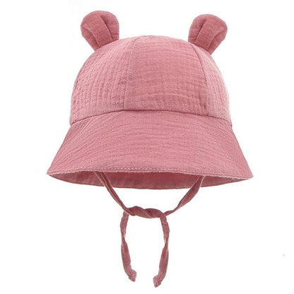 Baby Cotton Shade Rabbit Ear Fisherman Basin Hat - J&E Discount Store