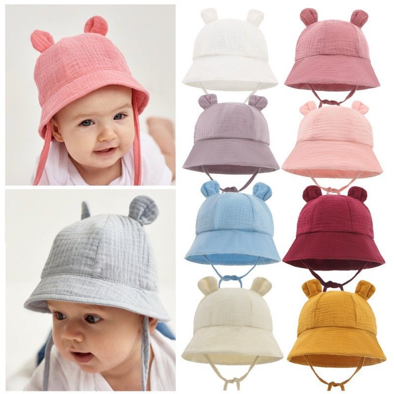 Baby Cotton Shade Rabbit Ear Fisherman Basin Hat - J&E Discount Store