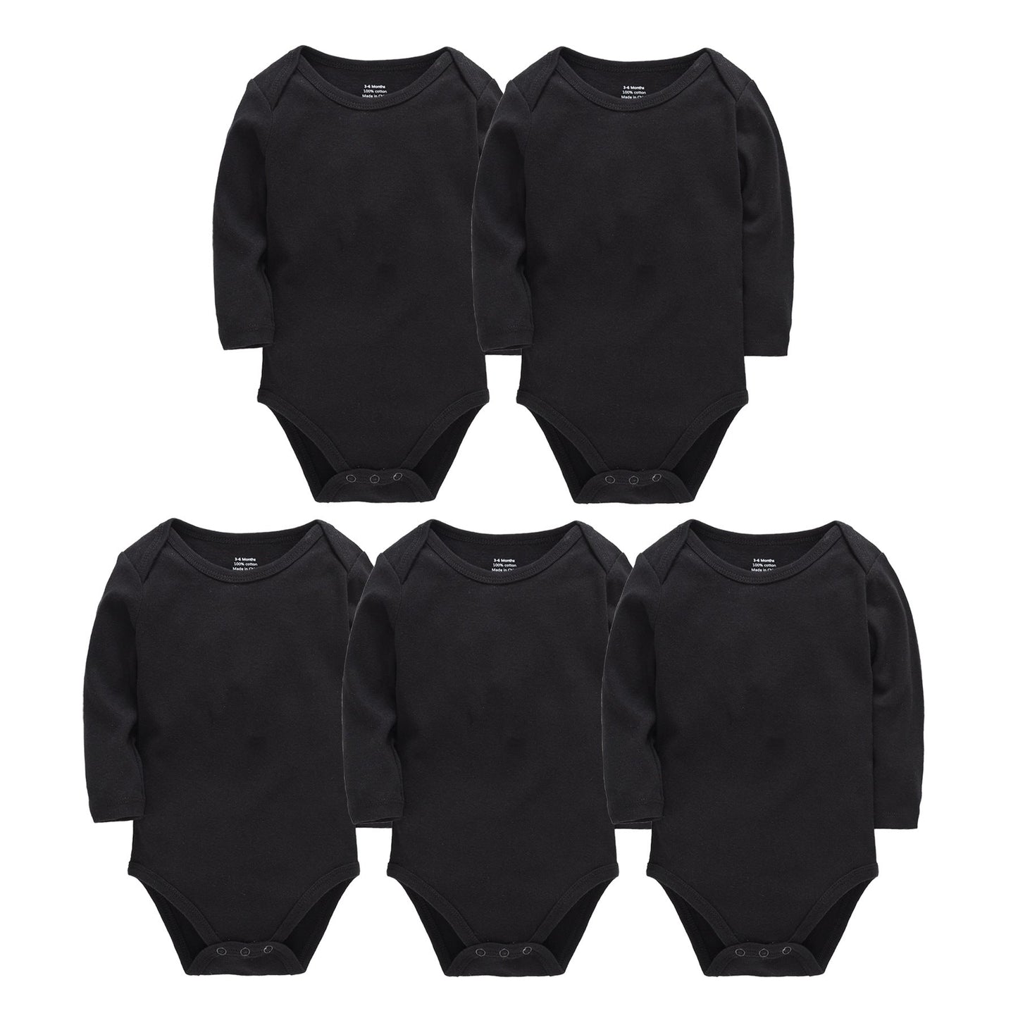 Baby Onesies, Pure Cotton Long-sleeved Solid Color Baby Romper - J&E Discount Store