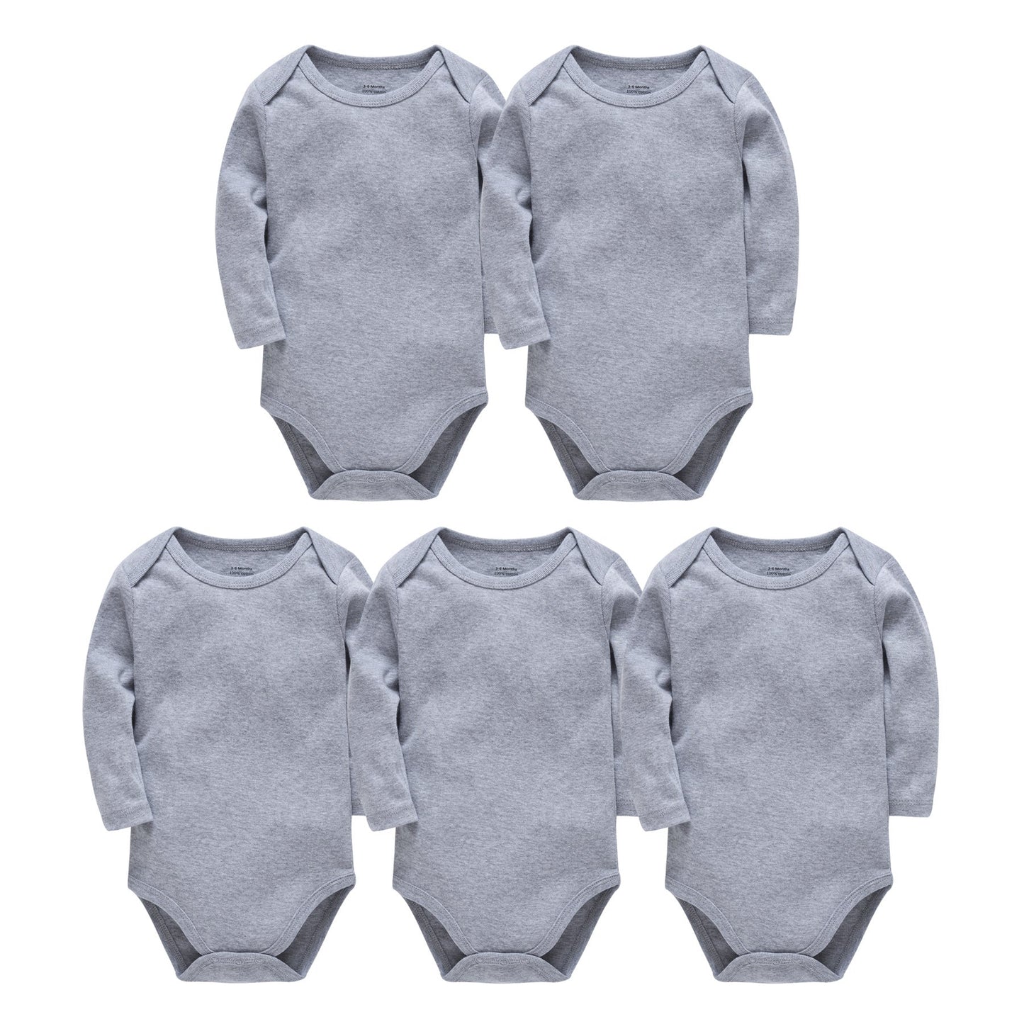 Baby Onesies, Pure Cotton Long-sleeved Solid Color Baby Romper - J&E Discount Store