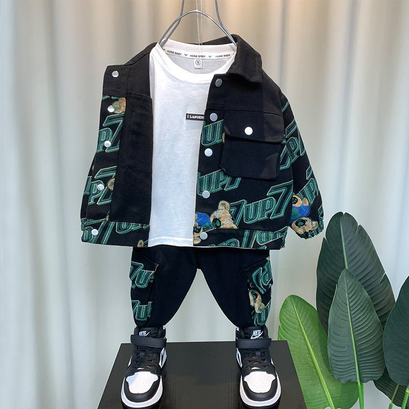 Boy Denim Suit Spring Two-piece Suit - J&E Discount Store