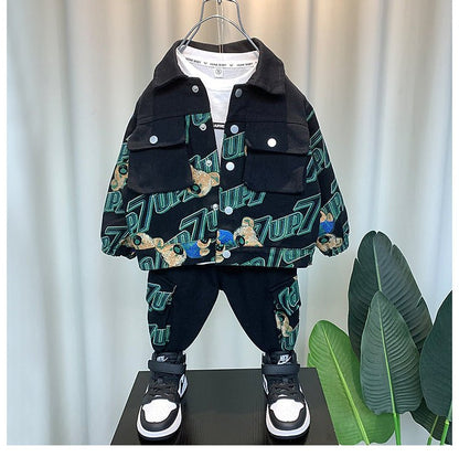 Boy Denim Suit Spring Two-piece Suit - J&E Discount Store