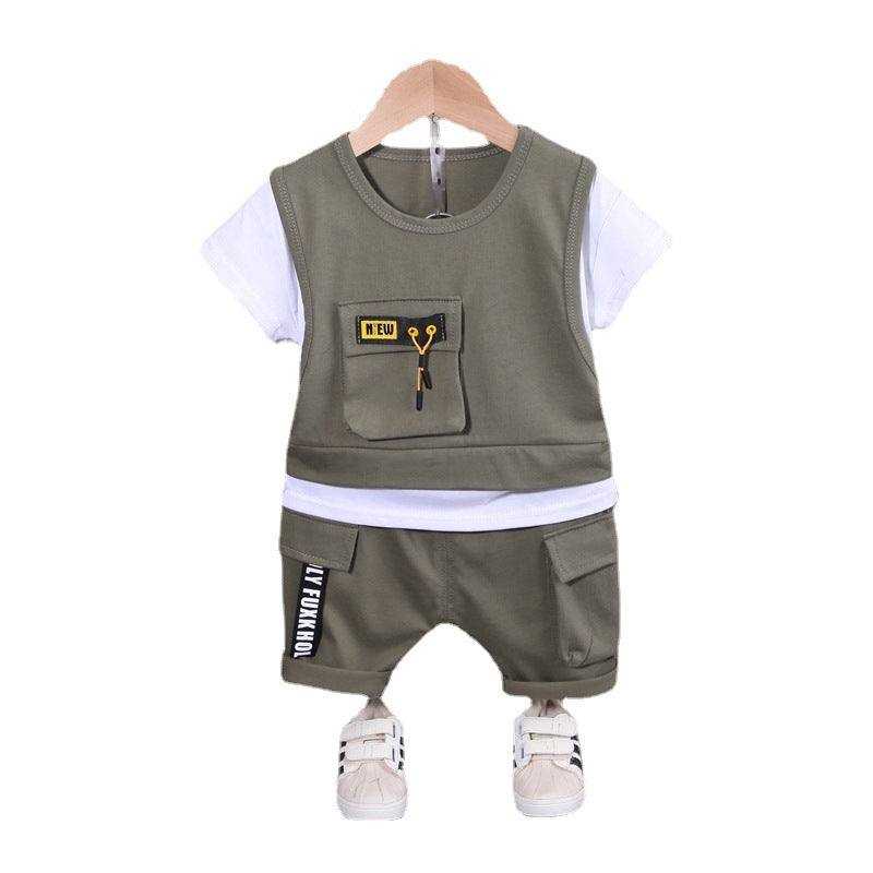 Boys' Patchwork Short set Boys' Patchwork Short set J&E Discount Store 