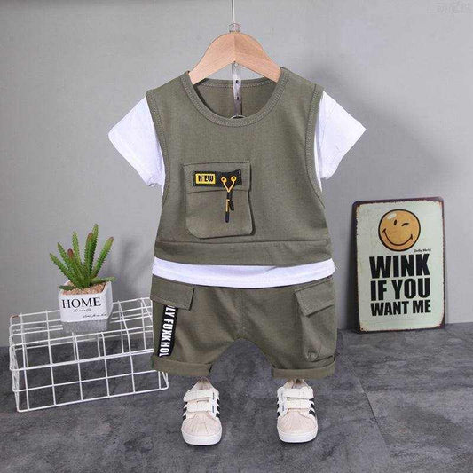 Boys' Patchwork Short set Boys' Patchwork Short set J&E Discount Store 