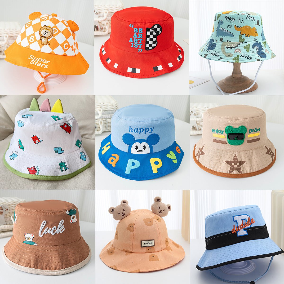 Bucket Hat Baby Spring And Autumn Thin Summer Child Sun-proof Sun Protection Sun Hat - J&E Discount Store