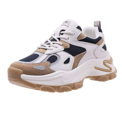 Casual Sneakers in Black and Khaki Retro - J&E Discount Store