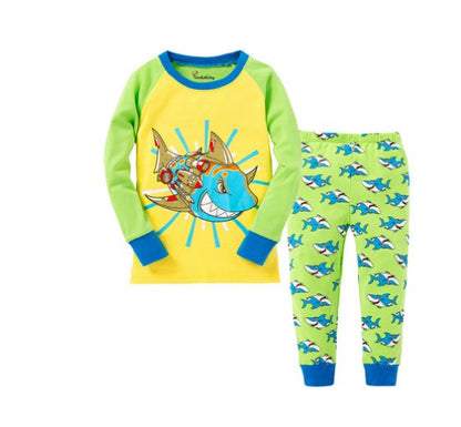 Children Cartoon Cotton Printed Air Conditioning Suit - J&E Discount Store