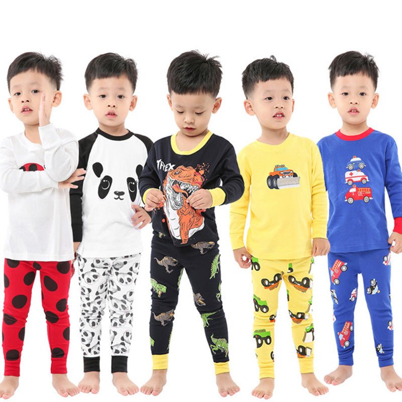 Children Cartoon Cotton Printed Air Conditioning Suit - J&E Discount Store