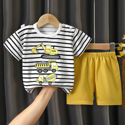 Children's Cartoon Thin Short Set - J&E Discount Store