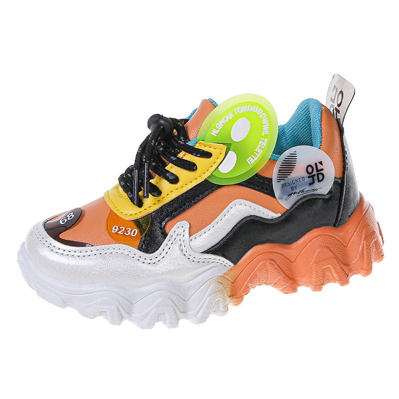 Colorblock Casual Wave Bottom Sneakers Children' Colorblock Casual Wave Bottom Sneakers Children's Shoes Old Shoes J&E Discount Store 