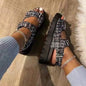 Size Classic Style Plaid Velcro Thick Low Beach Women's Sandals European And American Plus Size Classic Style Plaid Ve J&E Discount Store 