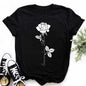 Plant Vintage Print Simple Women's Clothing T-shirt