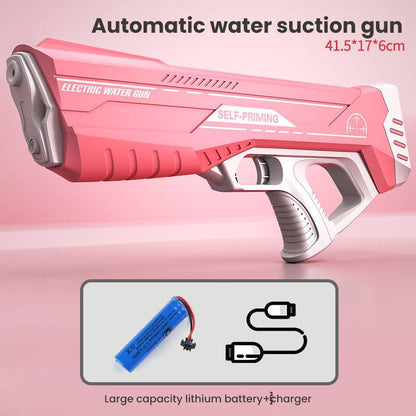 Space Water Gun Electric Automatic Water Absorption Water Fights Toy Outdoor Beach Swimming Pool Bath Toys For Children Kid Gift