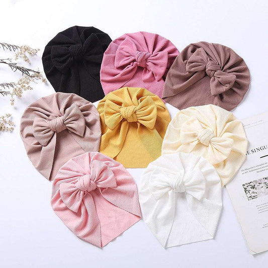 Square Bow Baby Thread Cotton Pullover Hat New Square Bow Baby Thread Cotton Pullover Hat J&E Discount Store 