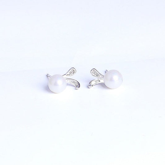 Rabbit Earring Jewelry 925 Silver Pearls Stud Earing Rabbit Earring Jewelry 925 Silver Pearls Stud Earing For Kids Children J&E Discount Store 